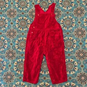 3/$10 Children’s Place Vivid Red Velvet Overalls